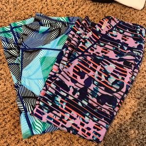 Zella crop printed legging bundle
